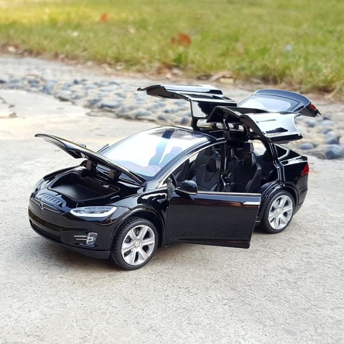 Modèlex Noir Voiture Miniature Tesla Model X Model 3 En Alliage Moulé