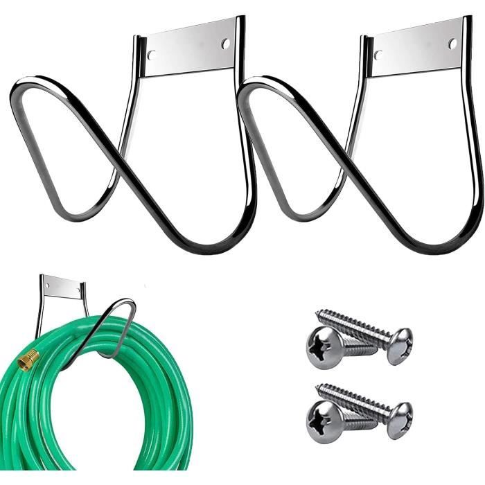 Crochets De Rangement Garage En U - Support Mural Acier Pour Tuyaux, Outils - 2 Vis Incluses