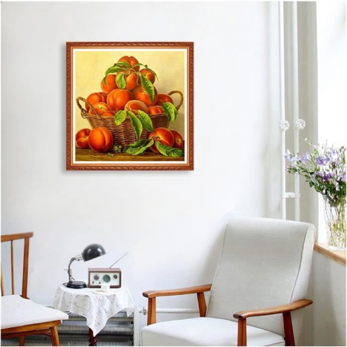 Kit Diamond Painting Citronnier - 5D, 30x40 Cm - Peinture Avec Strass, Loisir Créatif Adulte, Déco Murale