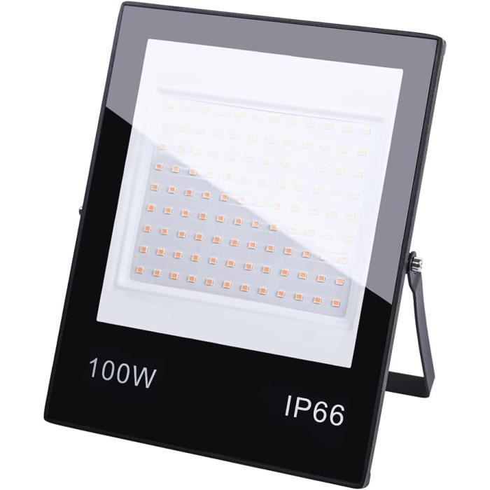 Projecteur LED Extérieur 100W - 10000 Lumens, Blanc Froid, étanche IP67