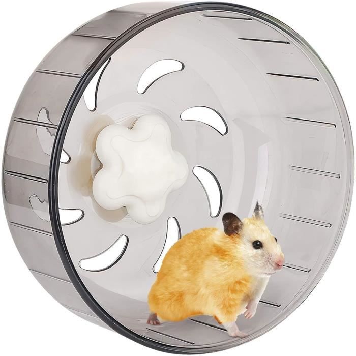 Roue de Course pour Hamster 132 cm en Plastique Acrylique Super Silencieux pour Petits Animaux de Compagnie (13CM)