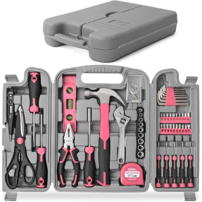 Kit D'outils Rose 35 Pièces P&K - élégant, Pratique, Dans Un étui Portable