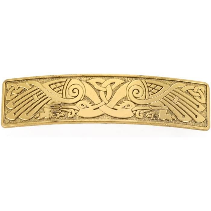 X 1 barrette pince cheveux en forme de peigne argenté 7,8 x 3,8 cm - Un grand marché