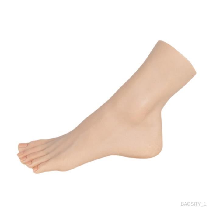 Présentoir De Pieds De Mannequin En Silicone - Modèle Féminin Couleur Peau, Dimensions 20x7.6x12 Cm