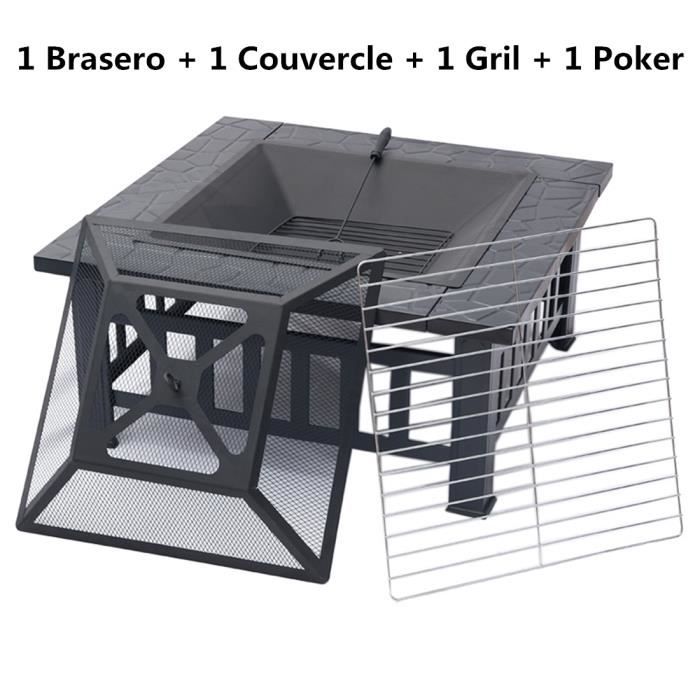 Exterieur Brasero Avec Grille Pour Barbecue Etagere Pour Jardin Et