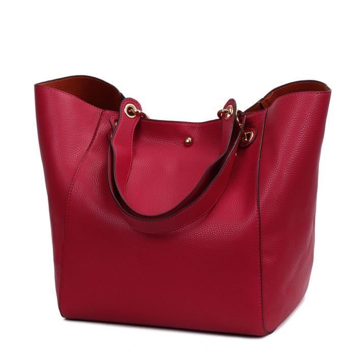Sac Rouge Marque Sac à Main Femme - Marque Inconnue - Rouge - Style Rétro - Sac de ...
