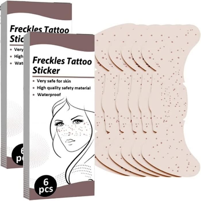 Temporary Face Tattoo Stickers,Freckles Tattoo Stickers, Long Lasting