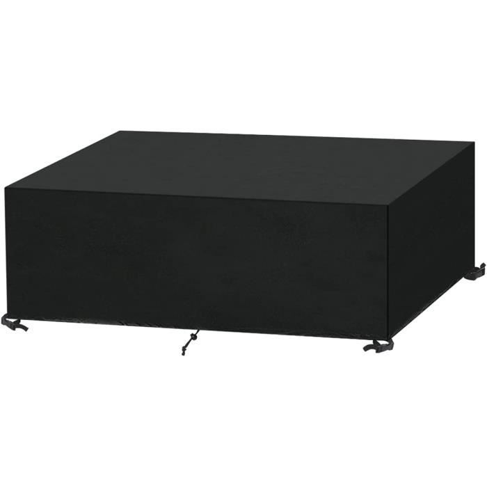 Housse De Protection Pour Salon De Jardin - Taille 283x130x70 Cm, Tissu Oxford 420D - Imperméable, Anti-UV, Coupe-vent