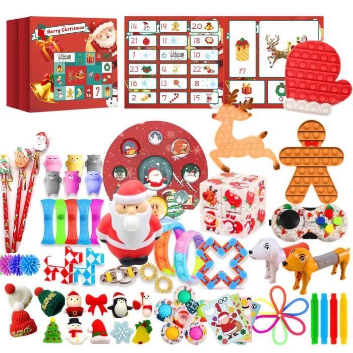 Calendrier de l'Avent 2022, Cadeau Noel Enfant Calendrier Avent Cadeau  Fille 3-12 Ans Fidget Toys Anti Stress Cadeaux Noel - Cdiscount Maison