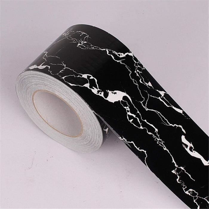 Frise Murale Adhesive,Bordure de papier peint noir Décoration murale