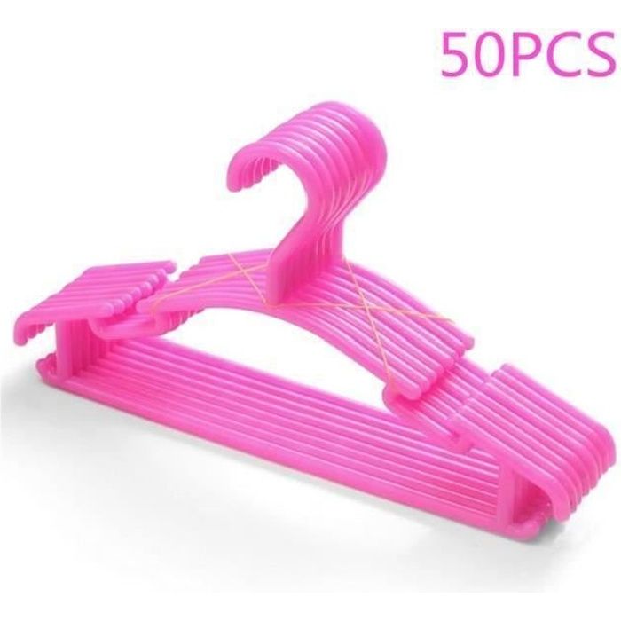 Lot De 50 Pcs Cintre Bebe Rose 27 15cm Cdiscount Maison