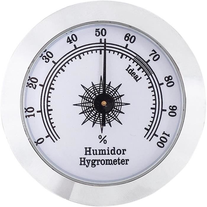 Hygromètre Rond Pour Cave à Cigares | 28 Mm, Mécanique, Précision +/-5%