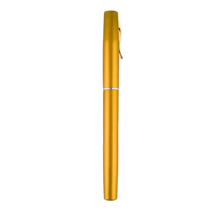 Mini canne à pêche en alliage d'aluminium en forme de stylo de poche (Noir