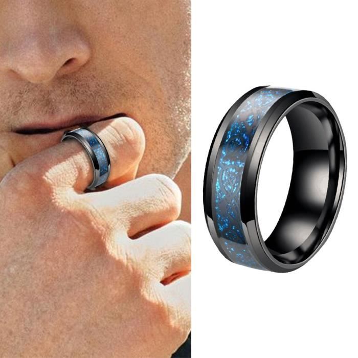 Femme Large Argent 6-13 Anneau de dragon Acier inoxydable Titane Anneau