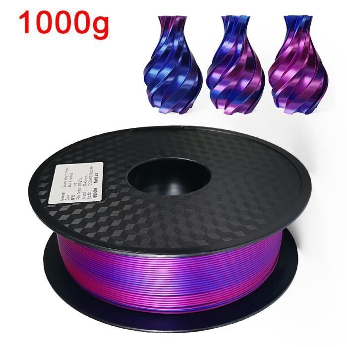 Fil pour imprimante 3d,Filament PLA bicolore pour imprimante 3D, matériau  d'impression, 1.75mm, magique, deux - Blue purple-1kg - Cdiscount  Informatique