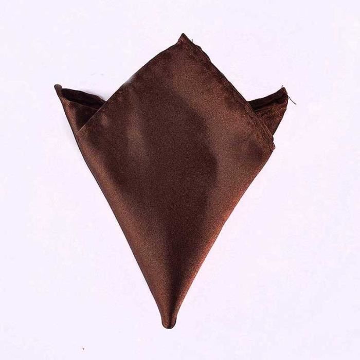 De Luxe Taupe Marron Velours Poche Carré