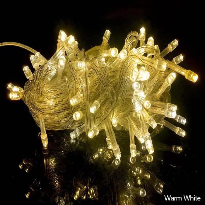 Guirlande lumineuse LED 10 m blanc chaud