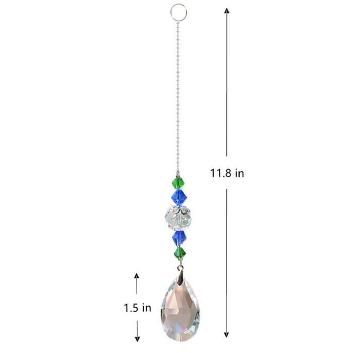 Lot 12 Prismes Lustre Cristal Goutte Multicolore - Attrape-Soleil Décoration Fenêtre Intérieur