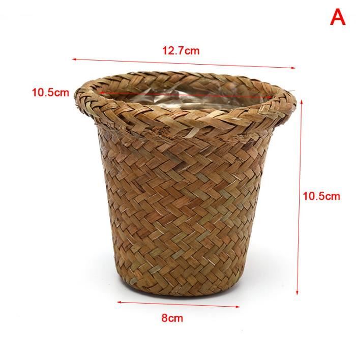 Lot De 6 Paniers En Rotin Tressé - Ronds, Environ 7,5x7,5x6 Cm, Pour Rangement Légumes, Fruits, Décoration