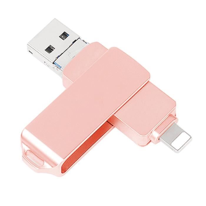 Clé USB 128 Go (rapide) - 3 en 1 - Clé USB stockage iPhone