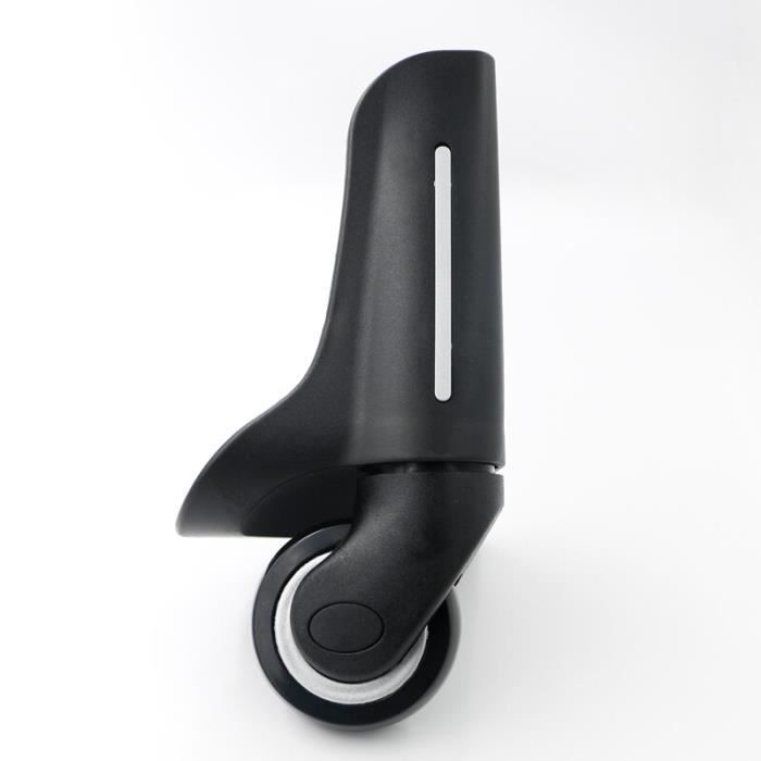 1 Paire De Roulettes Pivotantes 360° Pour Valise - Remplacement Bagage - Noir Plastique Dur