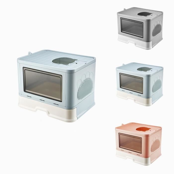 Comparer les prix de Bac à Litière XXL pour Chat - BELFOYER - Pliable avec Pelle et Brosse - Bleu