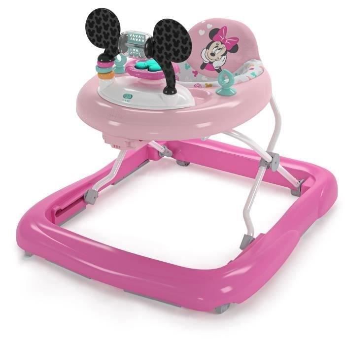 BRIGHT STARTS Trotteur bébé Disney baby Minnie - Lumineux et Musical - 61 x 69 x 63 cm - Multicolore