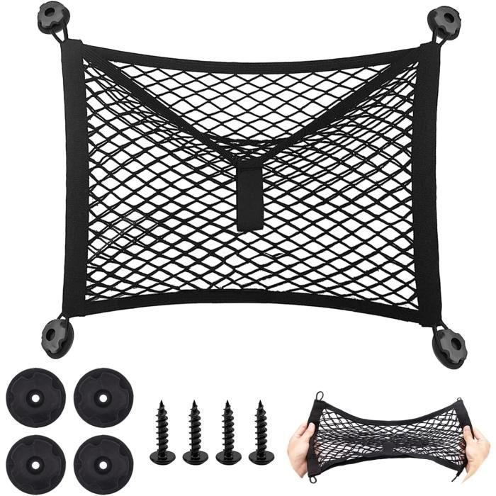 Filet De Rangement Pour Coffre De Voiture Broco - 100x40cm Noir - Protection Anti-Glissement Pour SUV, Camping-car, Camion