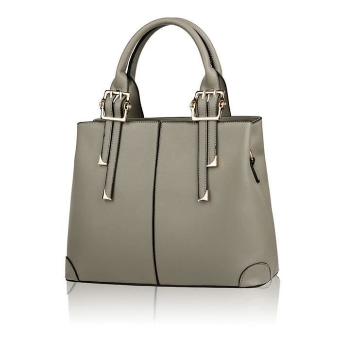 Sac femme gris de marque Sac Femme De Marque De Luxe En Cuir sacs