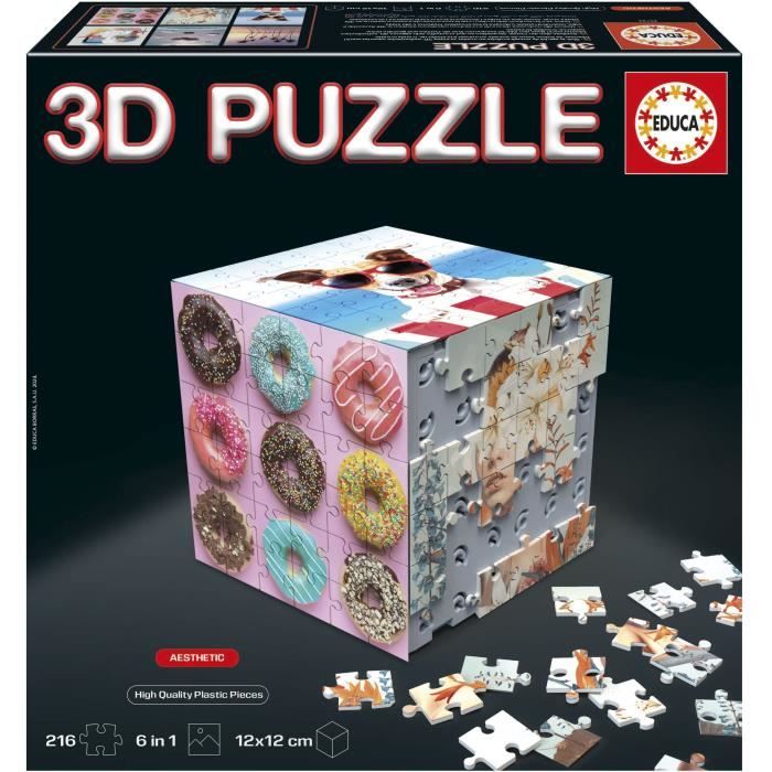 Set 6 puzzles x 36 pièces 3D Educa Aesthetic - vue 9