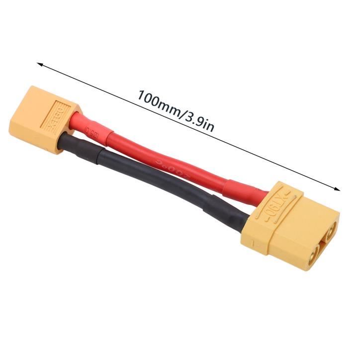 Câble de Connexion XT60 Femelle vers EC5 mâle, connecteur RC câble en Silicone Souple Pliable, connecteur mâle vers Femelle pour modèle de Bateau