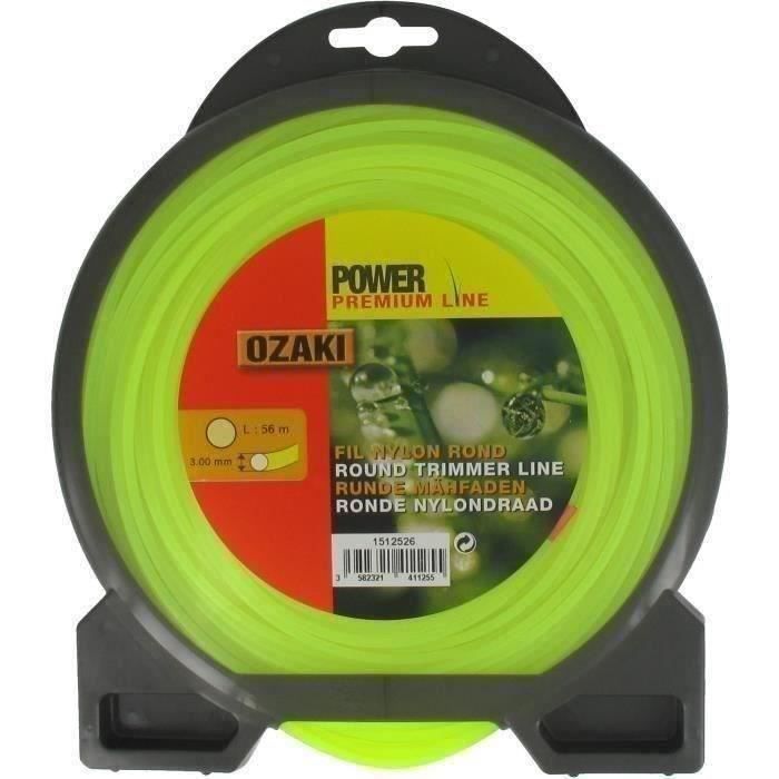 JARDIN PRATIC Fil nylon rond premium line OZAKI pour tondeuse - Ø 3 mm