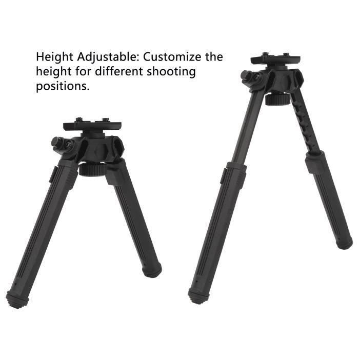 Bipied Tactique Réglable 7.5-9" Pour Fusil - Montage Rail Picatinny | Or/Noir