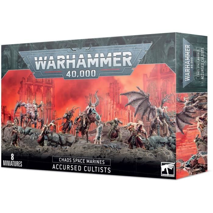 Figurine Games Workshop Warhammer 40k - Space Marine du Chaos Cultistes Maudits - gris/violet - TU