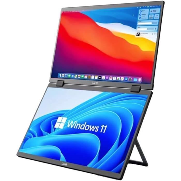 Moniteur portable Lipa HDR 72 Dual Full HD Écran pliable Écran Moniteur informatique Moniteur ultra large Compatible Windows & MacOS Neuf - vue 5