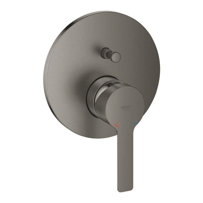 Grohe Mitigeur bain-douche monocommande 2 sorties avec inverseur Lineare - Hard Graphite brossé