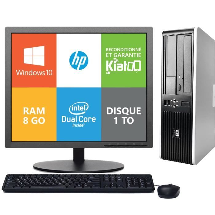 Ordinateur de bureau hp 6000 intel dual core 4go ram 250 go disque  dur,écran 17 pouces,windows 10 - Cdiscount Informatique