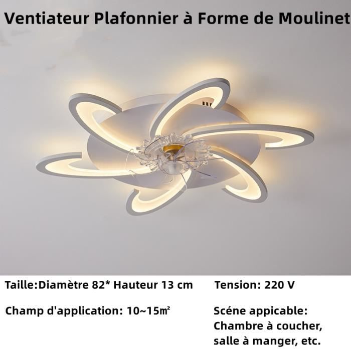 Ventilateur Lampe Plafonnier - LANXI - 50W - 82*13cm - Blanc - Lanxi