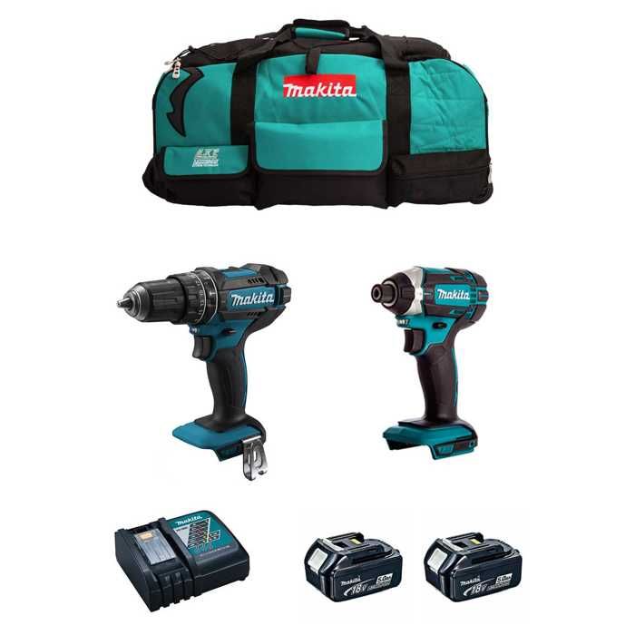 MAKITA Kit MK206 DHP482 + DTD152 + 2 x 50 Ah + DC18RC + LXT600 - vue 1