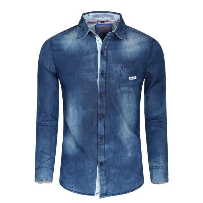 Chemise Rouge Habillée Col Italien Motif Liberty Coton Homme - CARMIN