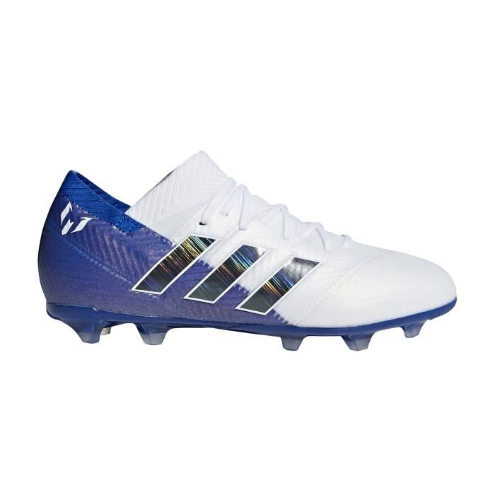 Chaussures Football Adidas Nemeziz Messi 18 1 Fg Bleu Blanc Junior Cdiscount Sport
