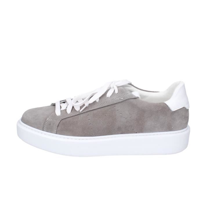 Baskets Sneakers Homme en Daim Gris BALDININI EZ804 Lacets