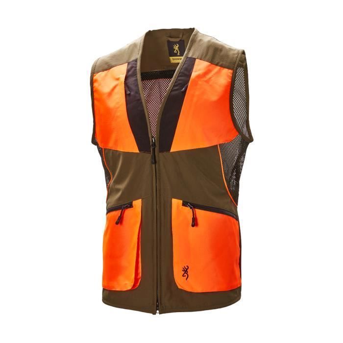 Gilet de Pêche Homme en Maille sans Manche à Séchage Rapide - Kaki