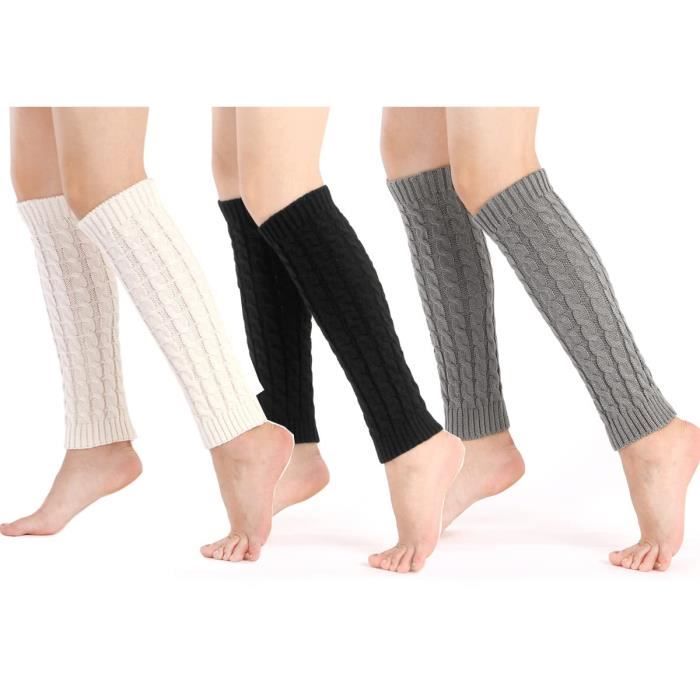 QKURT 2 Paires Jambières Pour Dames,Guêtres De Jambe Leg Warmer, Cadeau D' Hiver Parfait