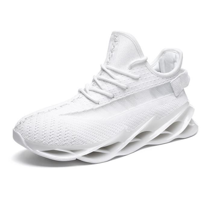 LEOCLOTHO Chaussures de noix de coco - LEOCLOTHO - 37 - Homme - Blanc - Plat - Lacets
