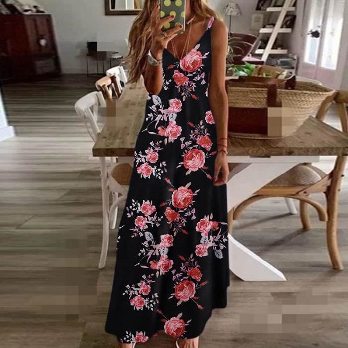 Robe Maxi Maternité Gap, Taille 8, Imprimé Tropical Hawaïen Noir/marron - Neuve Avec étiquette