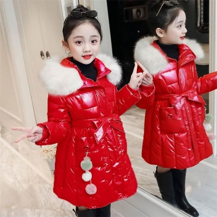 Doudoune rouge col fourrure online