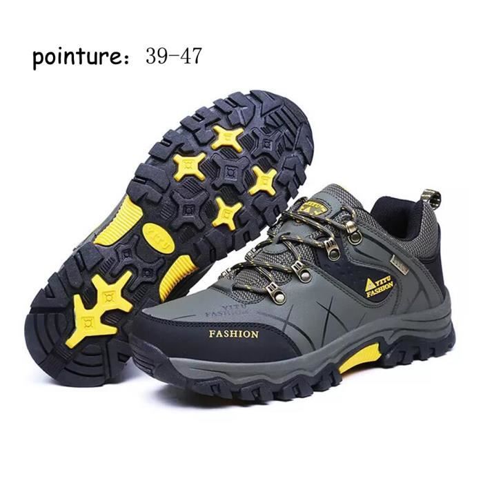 Chaussures De Randonnée Homme SANANG - Cuir Synthétique - Semelle Caoutchouc - Pour Trekking, Chasse, Outdoor