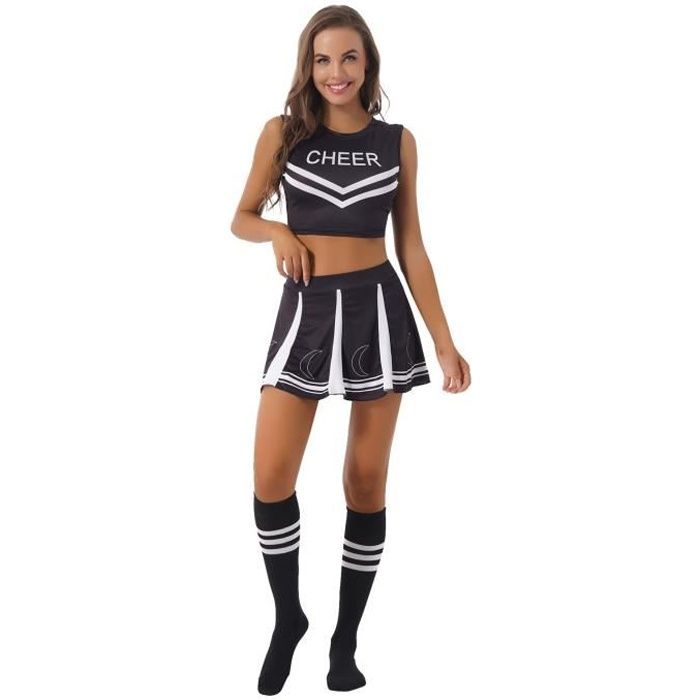 DPois Uniforme Pom Pom Girl Femme Robe Danse Cheerleading