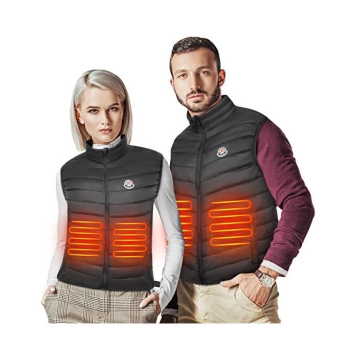 Veste Chauffante Homme Chasse Gilet Chauffant Zones Niveaux